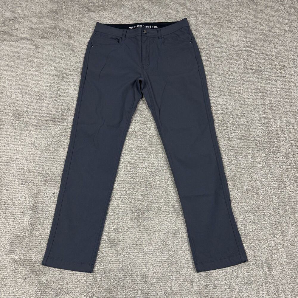 Western Rise Pants Mens 32 Dark Gray Evolution Performance Chino Outdoor Pockets